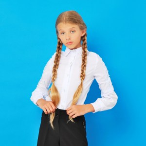 Блузка для девочки с длинным рукавом