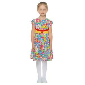 Платье для девочки с коротким рукавом